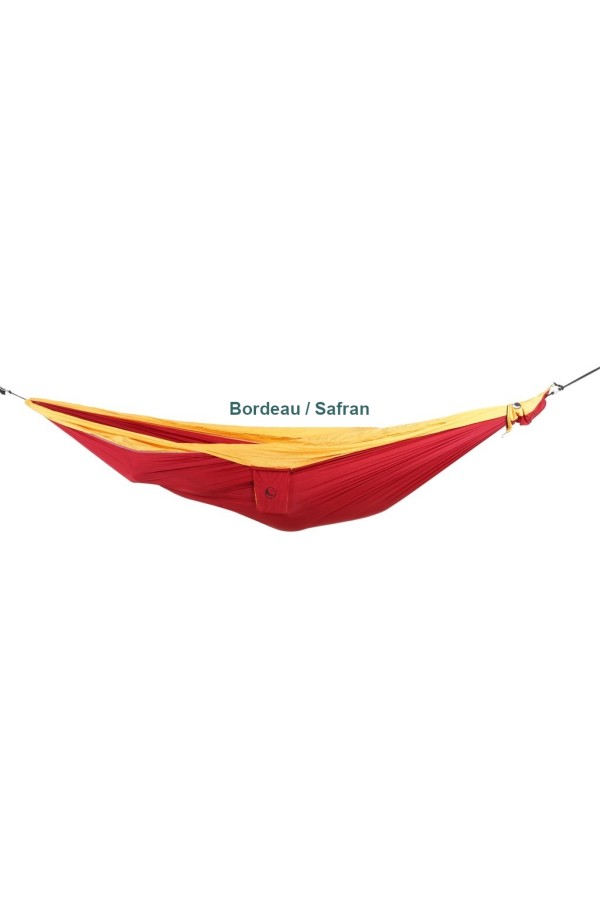 HAMAC modèle ORIGINAL - Couleur bordeaux et safran : 1 place - 320 * 200 cm - Toile de parachute - Ticket To The Moon.